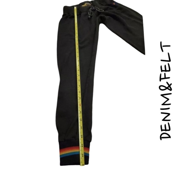 Aviator Nation Dark Grey Rainbow Cuff Sweatpants/Joggers | PRELOVED!!🩶🌈🩶 - Picture 6 of 10